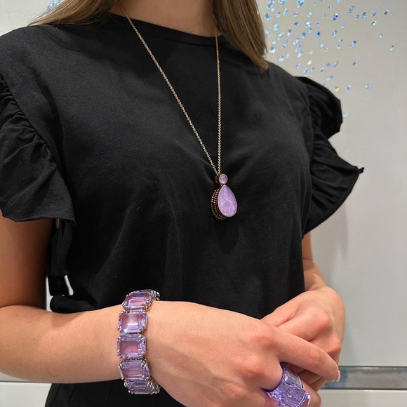 Swarovski “Orbita” Reversible Drop Cut, Multicolored Necklace - Picture 14 of 16